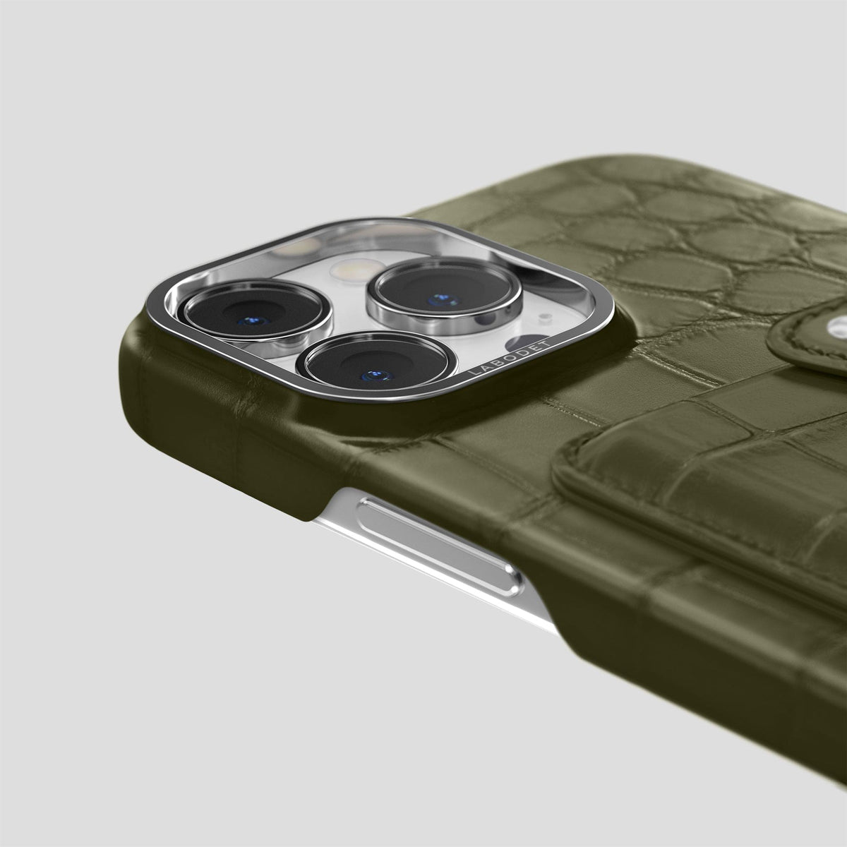 Kaki-Green iPhone 13 Pro Max Envelope Alligator -5 | Kaki-Green