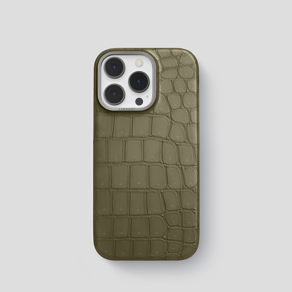 Kaki Green iPhone 13 Pro Classic Case with Steel Metal -1 | Kaki-Green-Steel