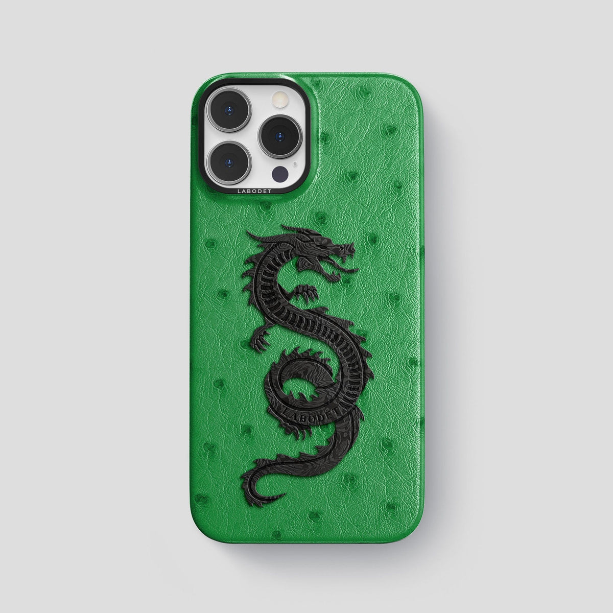 Kentucky Green iPhone 13 Pro Max Classic Case Ostrich with Black Metal -1 | Kentucky-Green-Black