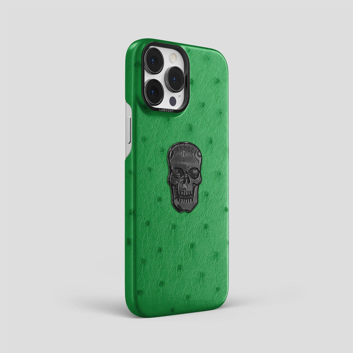 Kentucky Green iPhone 13 Pro Classic Case Ostrich with Black Metal -2 | Kentucky-Green-Black