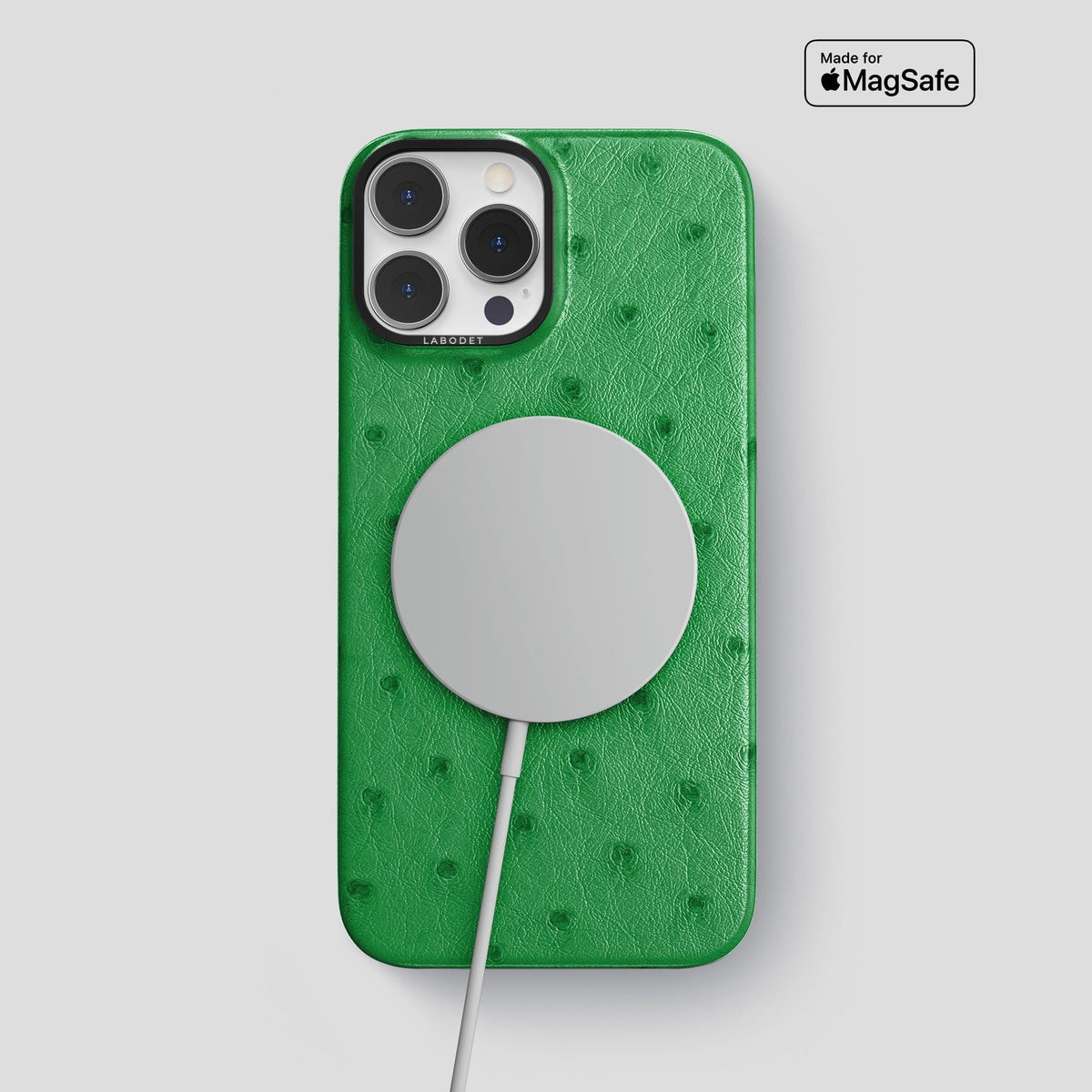 Kentucky Green iPhone 13 Pro Max Classic Case Ostrich with Black Metal -5 | Kentucky-Green-Black