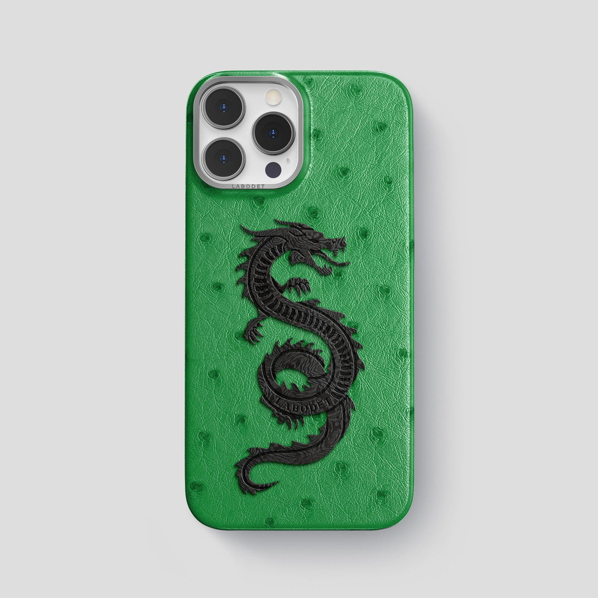 Kentucky Green iPhone 13 Pro Max Classic Case Ostrich with Steel Metal -1 | Kentucky-Green-Steel