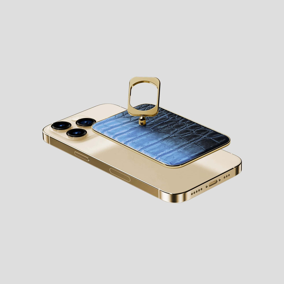 Lavender iPhone 13 Pro Himalaya MagSafe Ring with Gold Metal -4 | Lavender-Gold