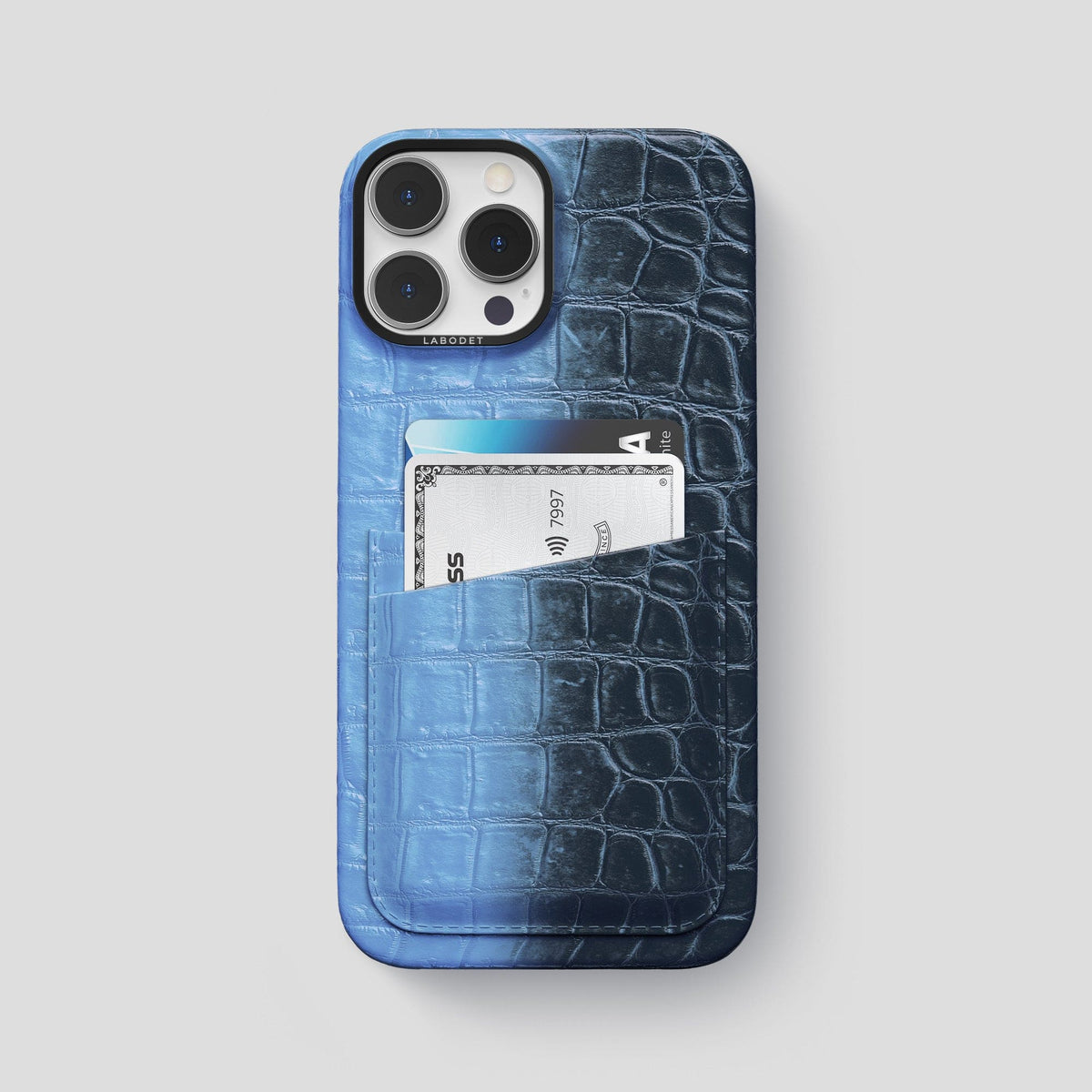 Lavender iPhone 13 Pro Max Himalaya Card Case with Black Metal -1 | Lavender-Black