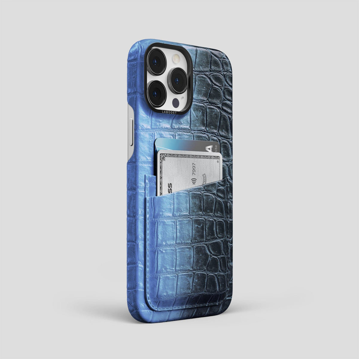 Lavender iPhone 13 Pro Max Himalaya Card Case with Black Metal -2 | Lavender-Black