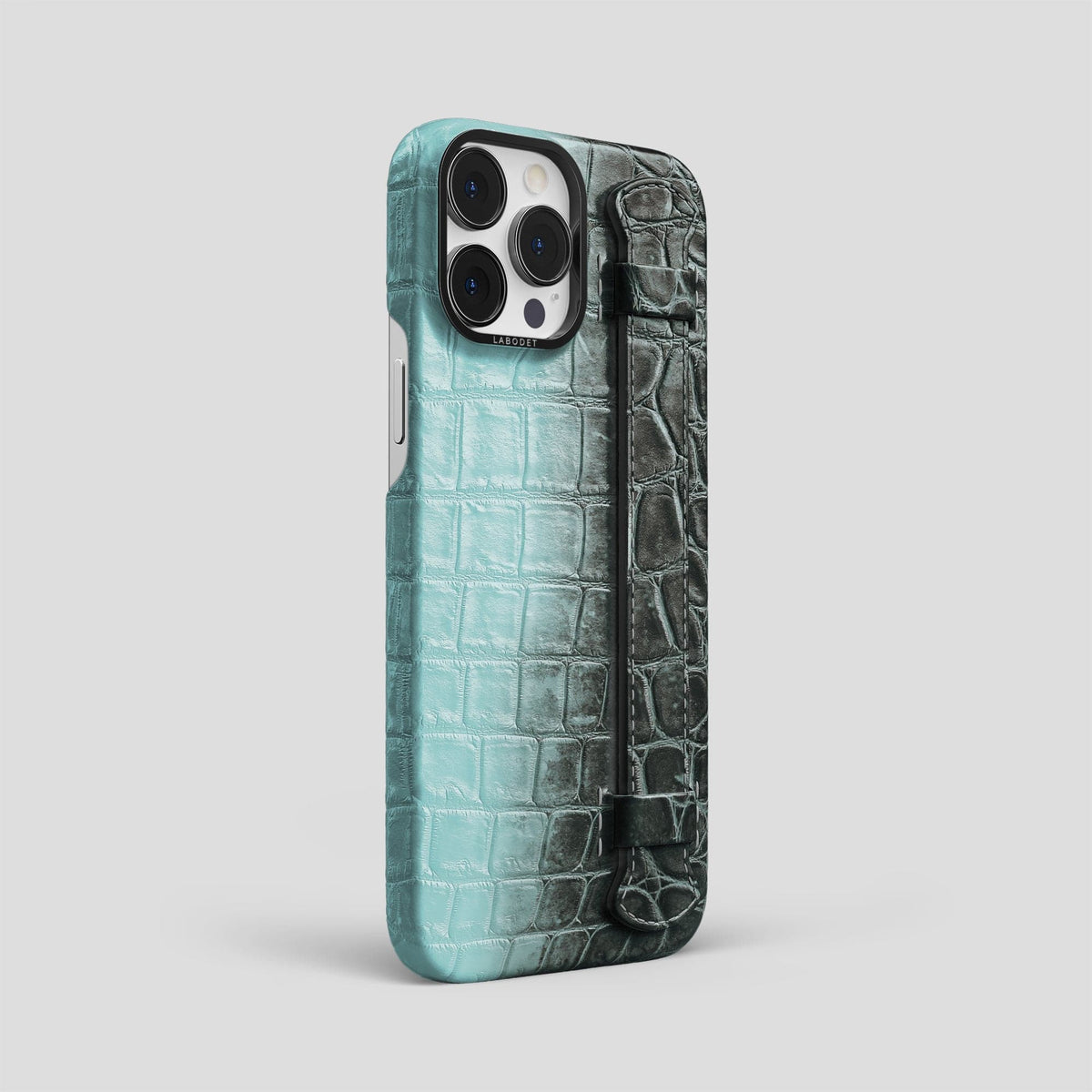 Light-Mint iPhone 13 Pro Max Himalaya Strap Case with Black Metal -2 | Light-Mint-Black