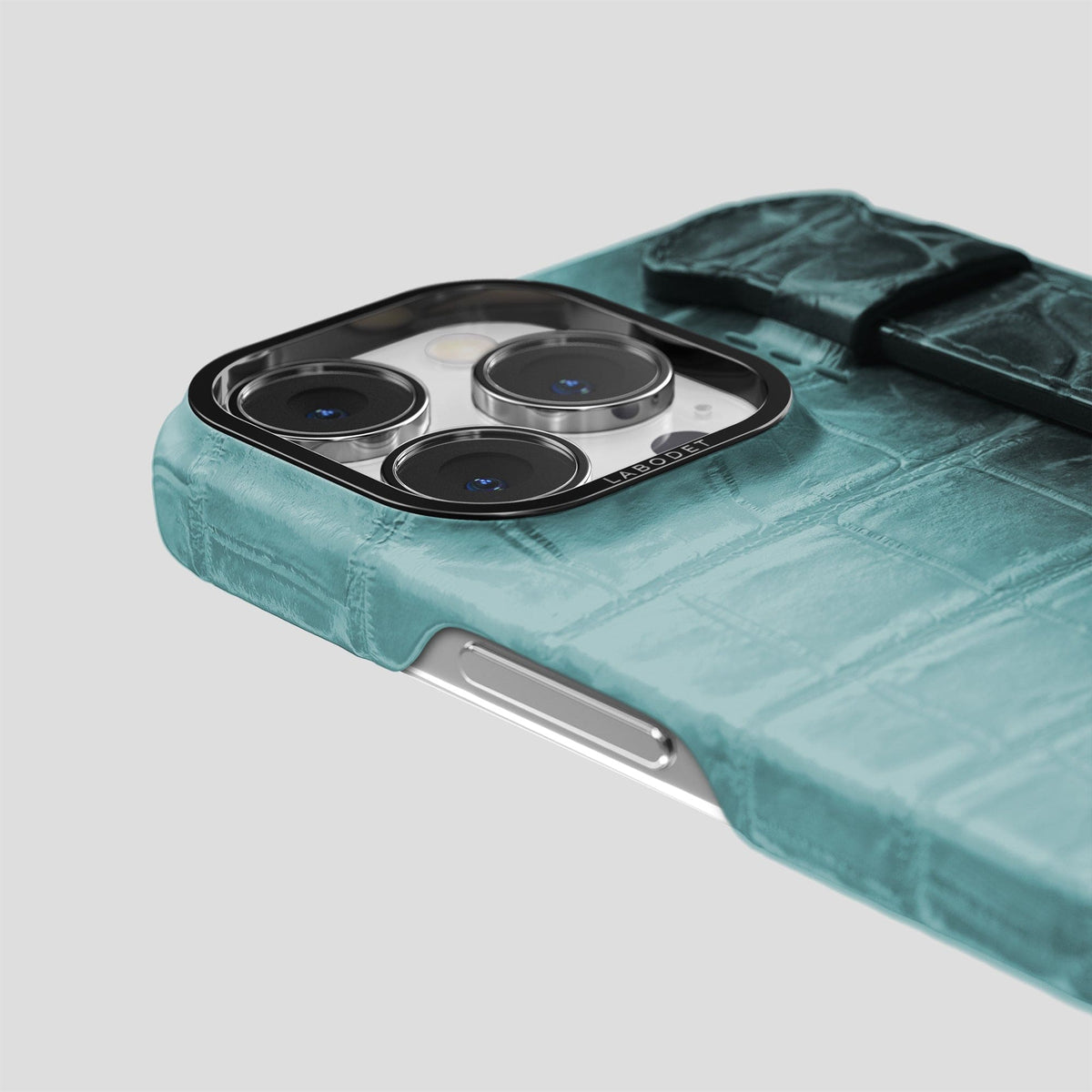 Light-Mint iPhone 13 Pro Max Himalaya Strap Case with Black Metal -6 | Light-Mint-Black