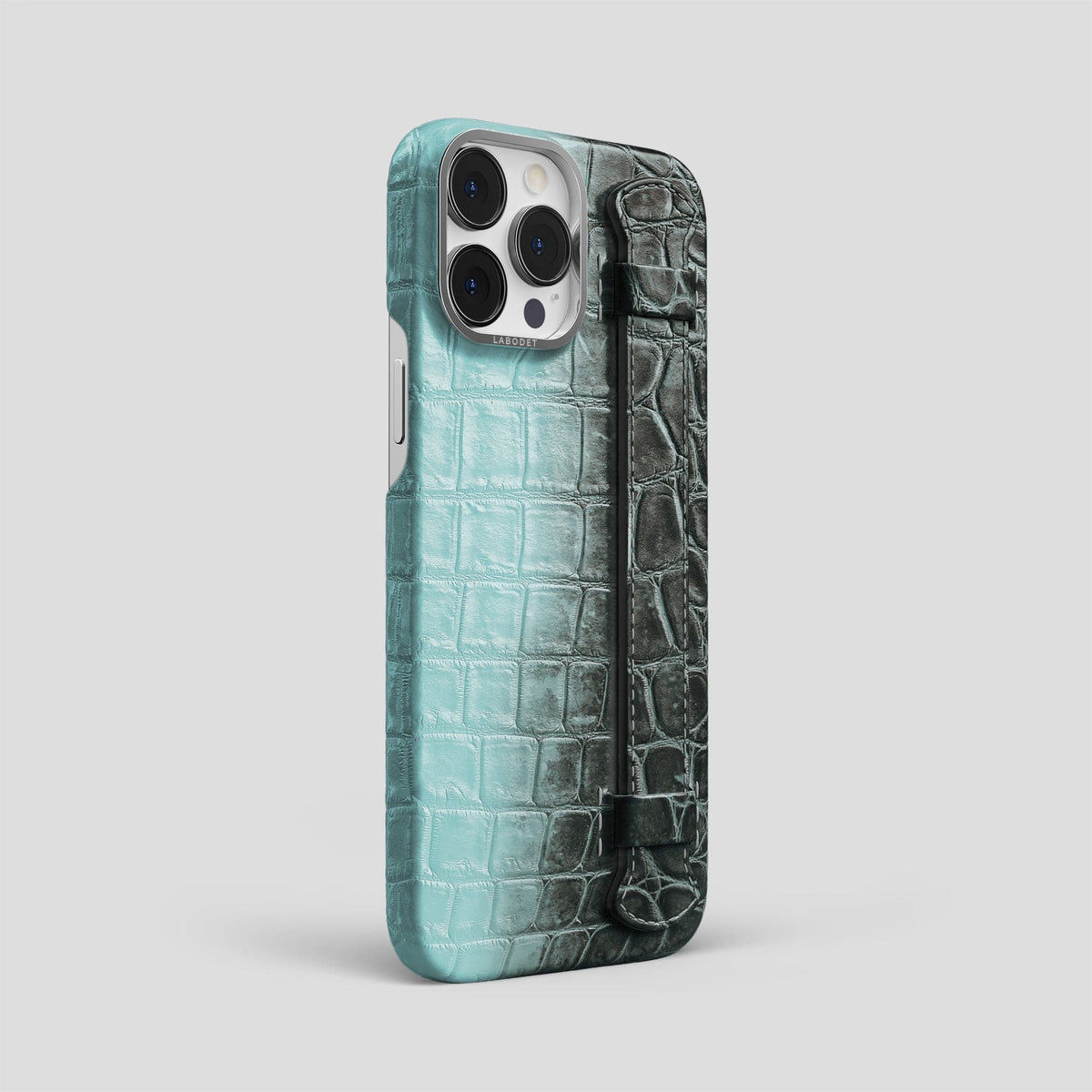 Light-Mint iPhone 13 Pro Max Himalaya Strap Case with Steel Metal -2 | Light-Mint-Steel