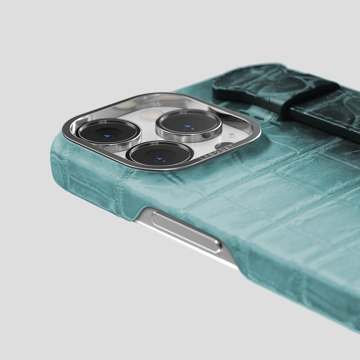 Light-Mint iPhone 13 Pro Max Himalaya Strap Case with Steel Metal -6 | Light-Mint-Steel