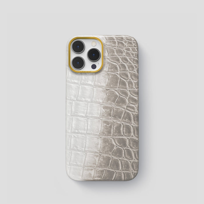 Light iPhone 13 Pro Himalaya Classic Case with Gold Metal -1 | Light-Gold