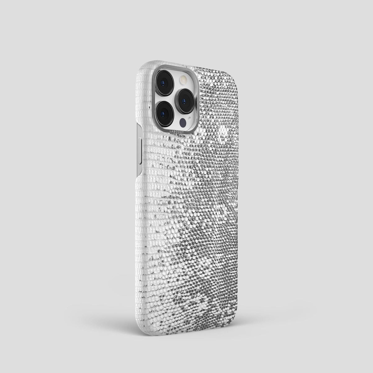Light iPhone 13 Pro Himalayan Lizard Classic Case with Steel Metal -2 | Light-Steel
