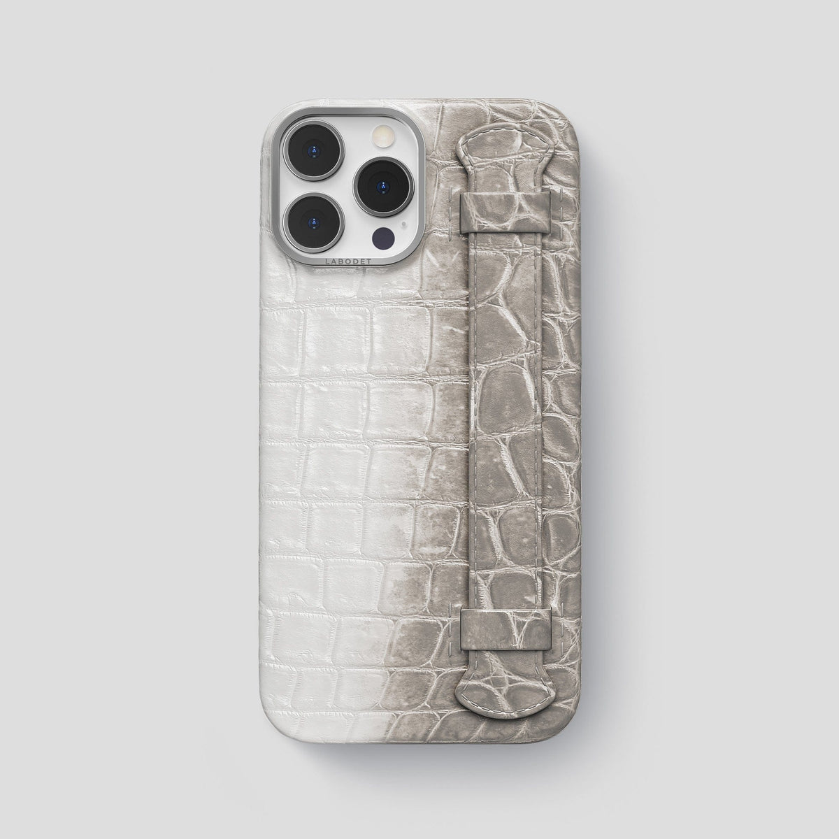 Light iPhone 13 Pro Max Himalaya Strap Case with Steel Metal -1 | Light-Steel