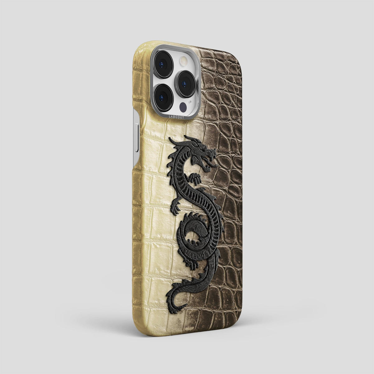 Natural iPhone 13 Pro Max Himalaya Classic Case with Steel Metal -2 | Natural-Steel