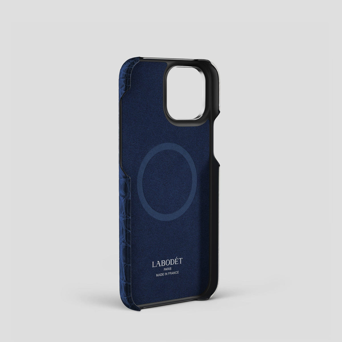 Navy Blue iPhone 13 Pro Himalaya Card Case with Steel Metal -4 | Navy-Blue-Steel