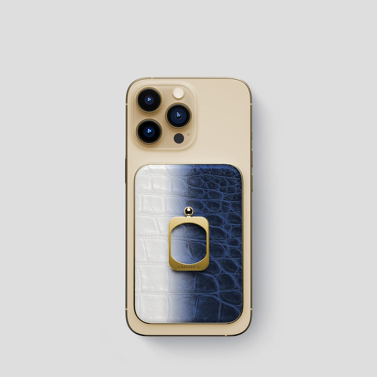 Navy Blue iPhone 13 Pro Himalaya MagSafe Ring with Gold Metal -1 | Navy-Blue-Gold