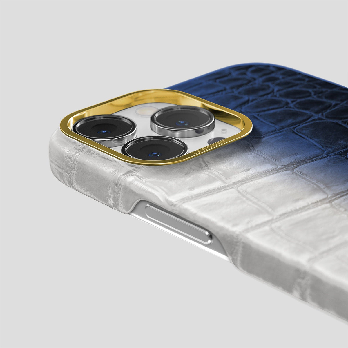 Navy Blue iPhone 13 Pro Max Himalaya Classic Case with Gold Metal -5 | Navy-Blue-Gold