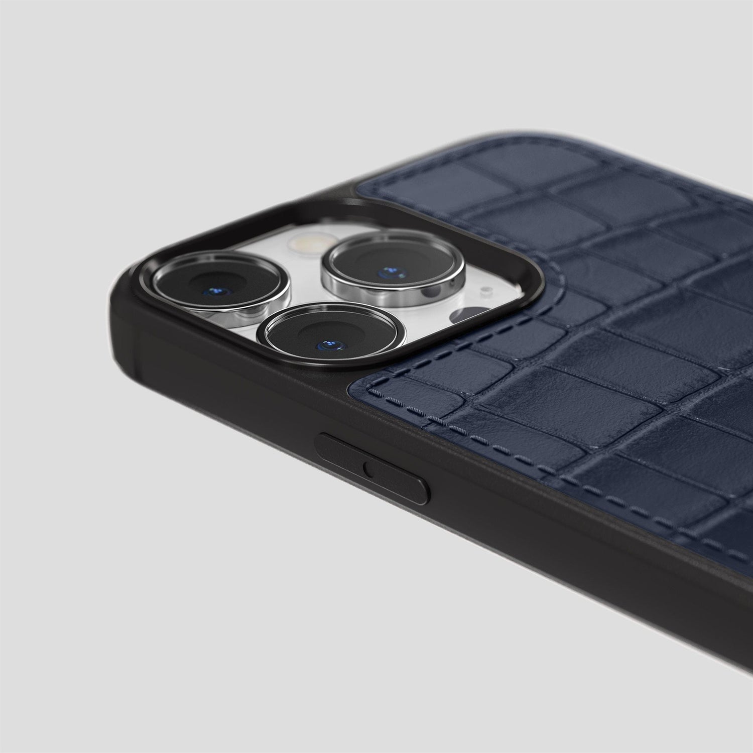Navy Blue iPhone 13 Pro Sport Case Alligator -6 | Navy-Blue