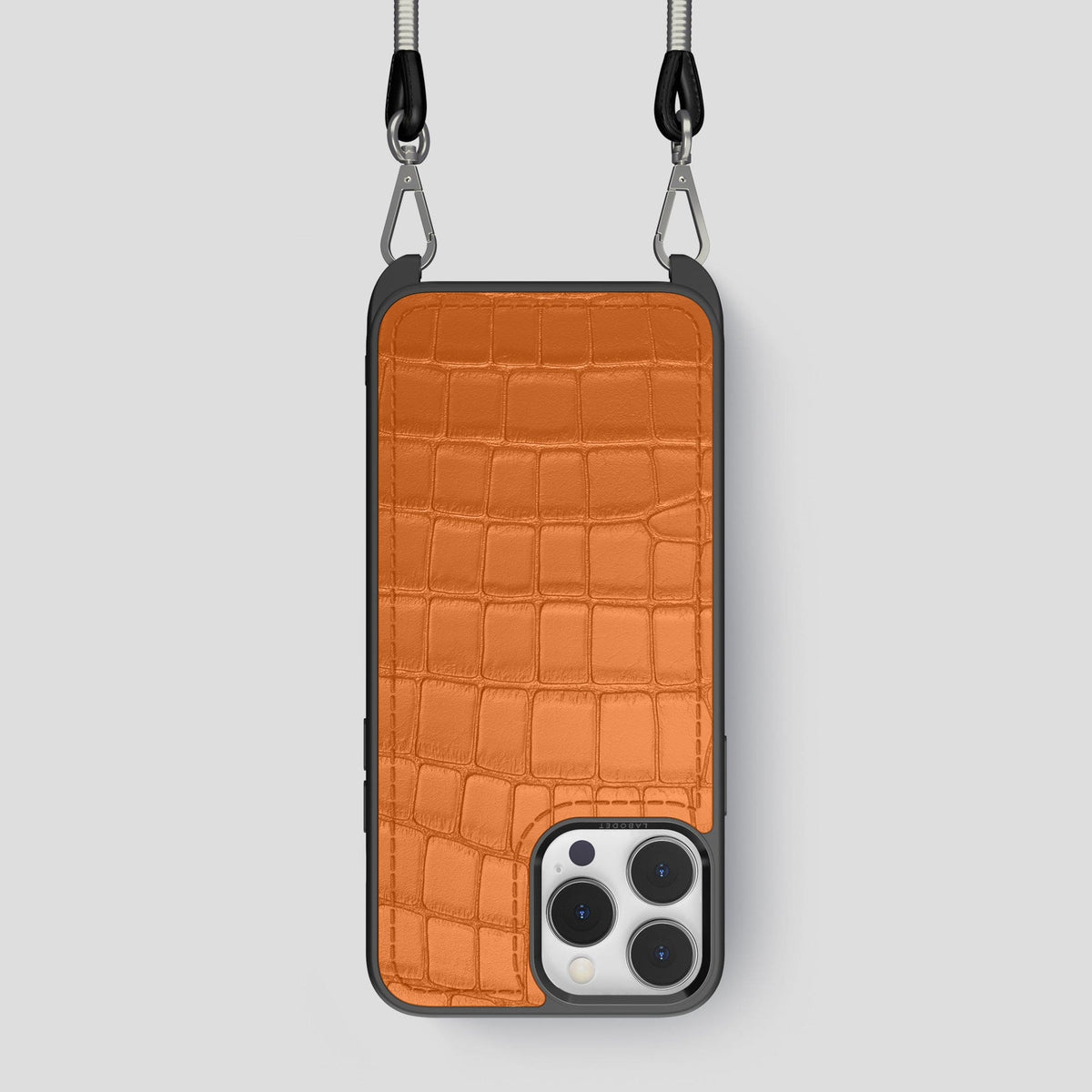 Orange iPhone 13 Pro Crossbody Sport Case Alligator -1 | Orange