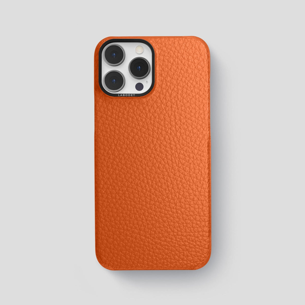 Orange iPhone 13 Pro Max Classic Case Calf with Black Metal -1 | Orange-Black