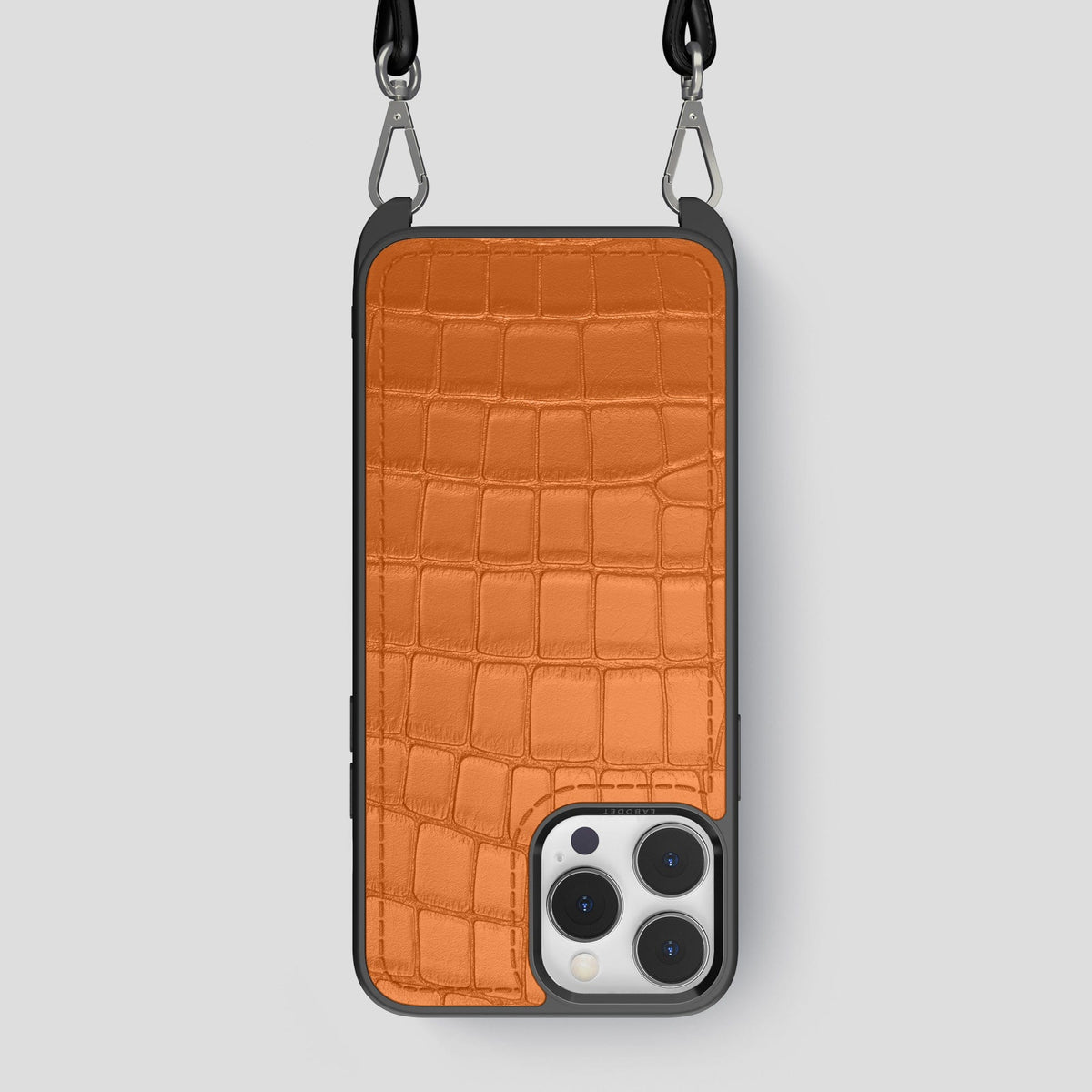 Orange iPhone 13 Pro Max Crossbody Sport Case Alligator -1 | Orange
