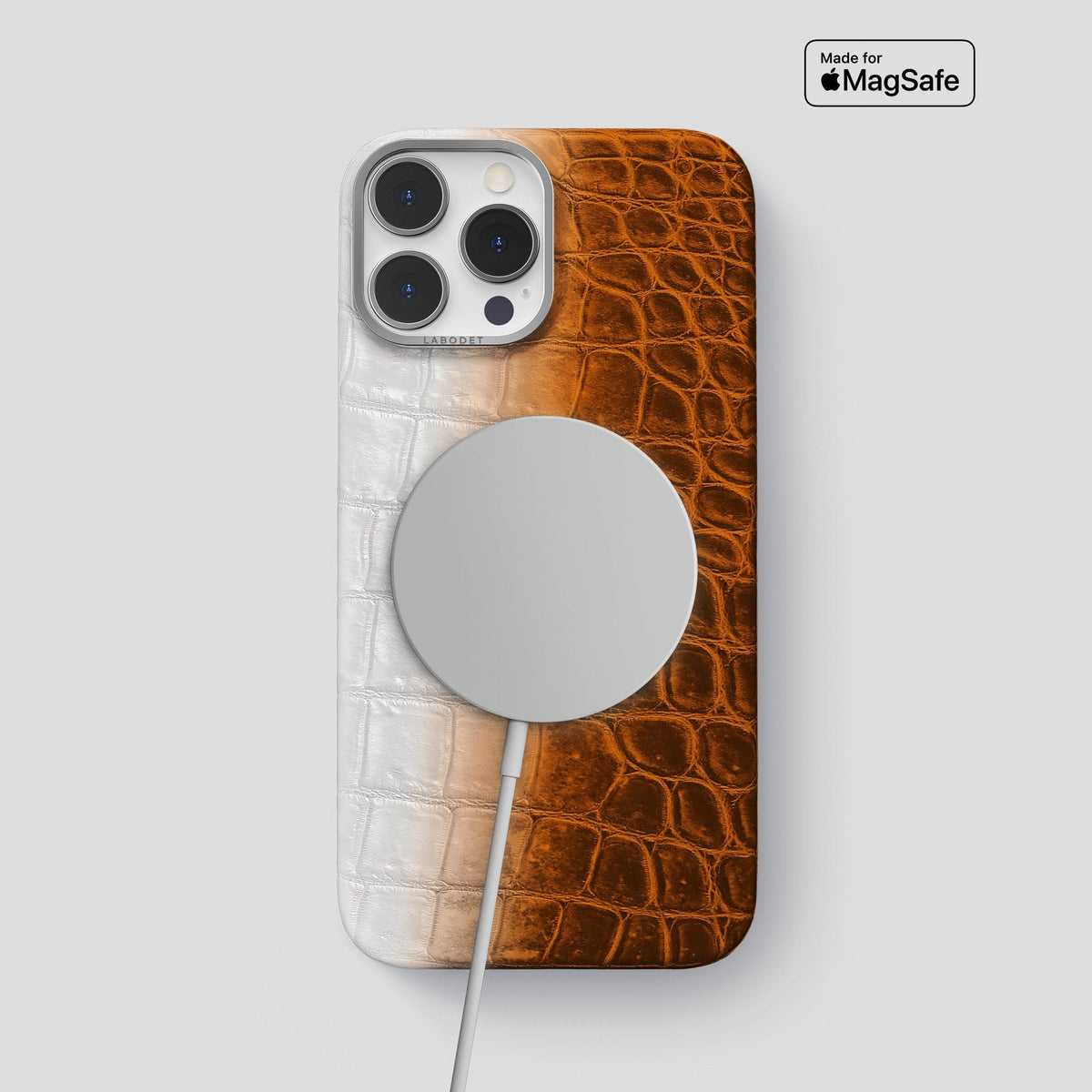 Orange iPhone 13 Pro Max Himalaya Classic Case with Steel Metal -4 | Orange-Steel