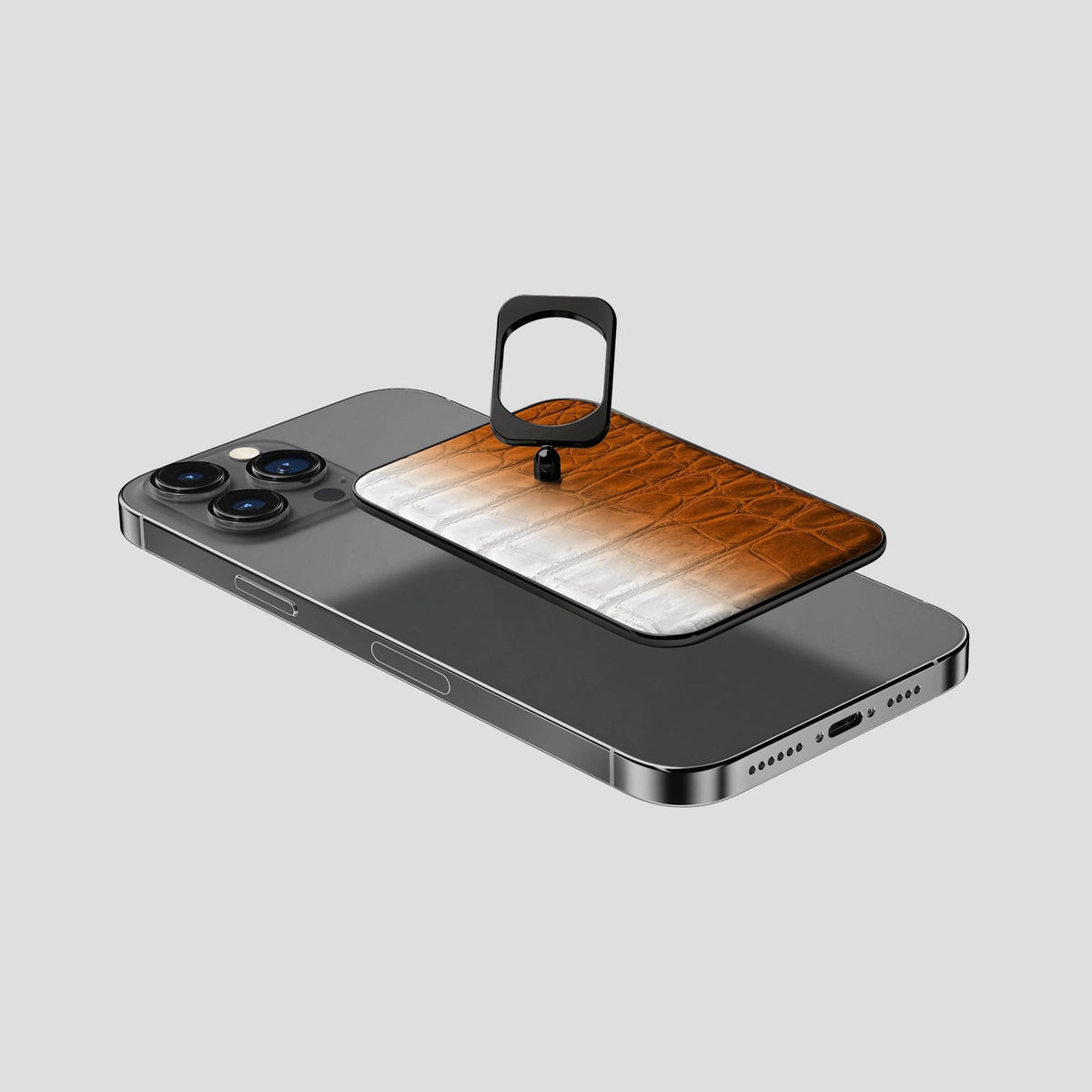 Orange iPhone 13 Pro Max Himalaya MagSafe Ring with Black Metal -4 | Orange-Black