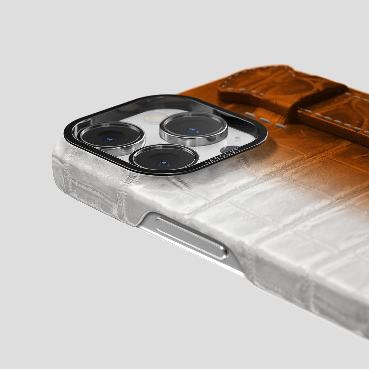 Orange iPhone 13 Pro Max Himalaya Strap Case with Black Metal -6 | Orange-Black