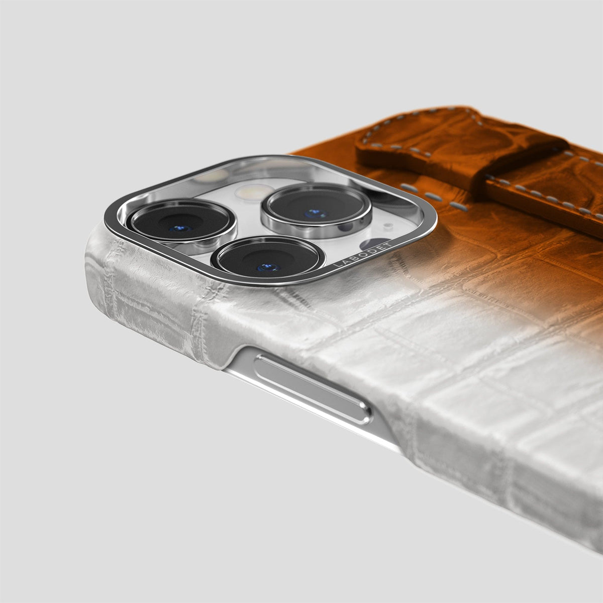 Orange iPhone 13 Pro Max Himalaya Strap Case with Steel Metal -6 | Orange-Steel