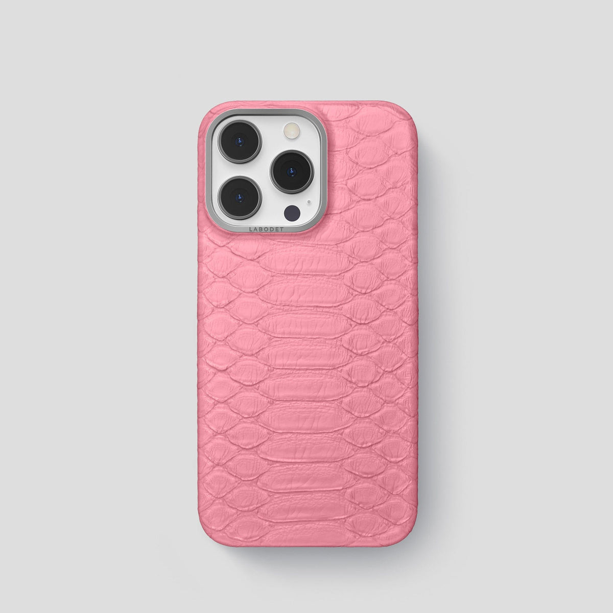 Pink iPhone 13 Pro Classic Case Python with Steel Metal -1 | Pink-Steel