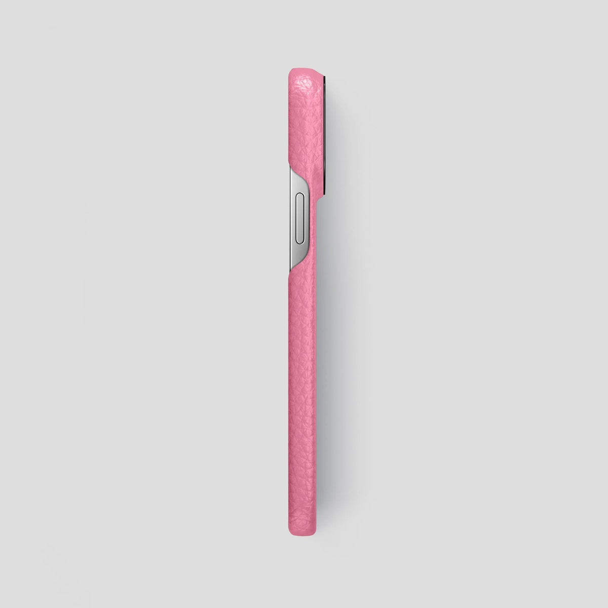 Pink iPhone 13 Pro Max Classic Case Calf with Black Metal -3 | Pink-Black