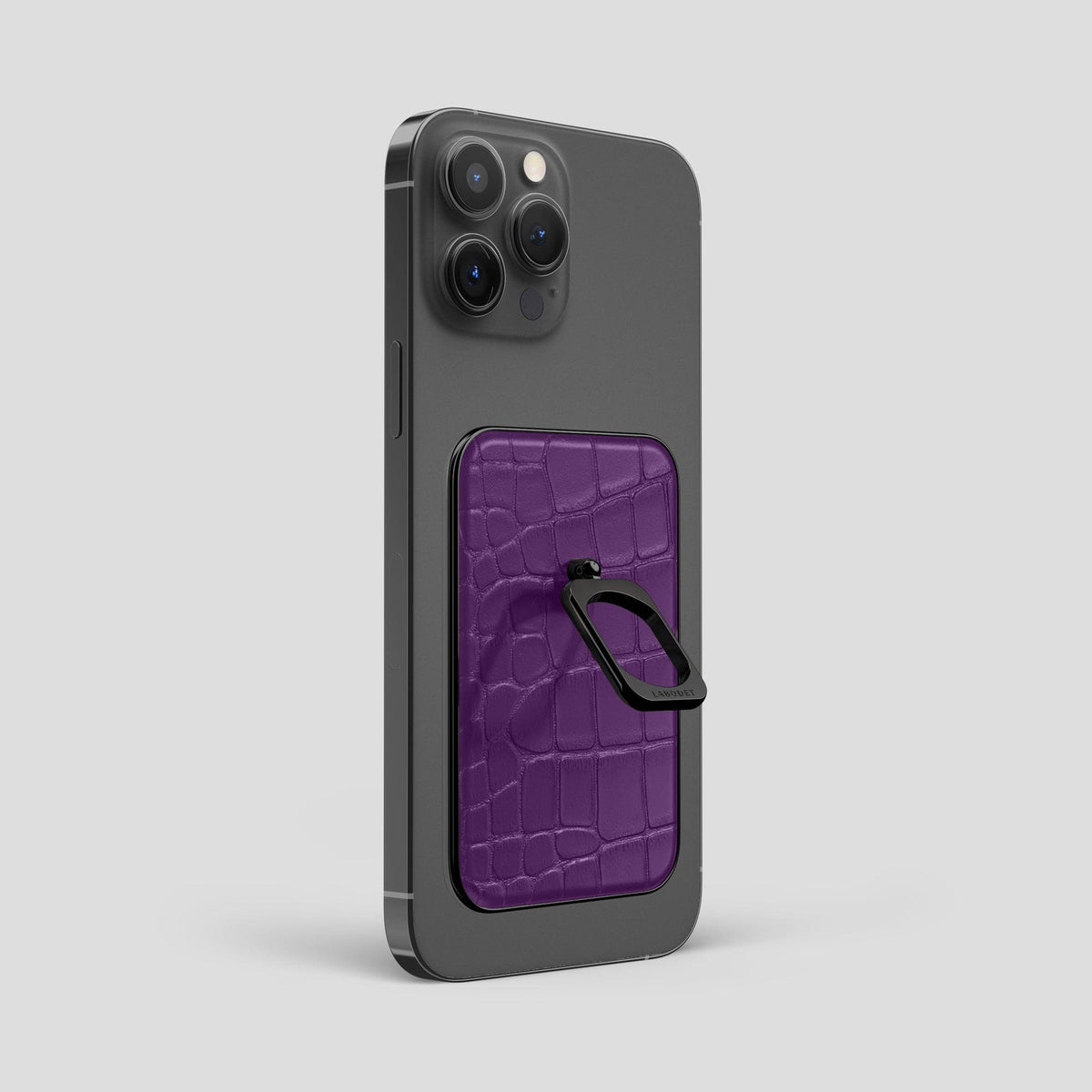 Purple MagSafe Ring iPhone 13 Pro Max Alligator with Black Metal -2 | Purple-Black