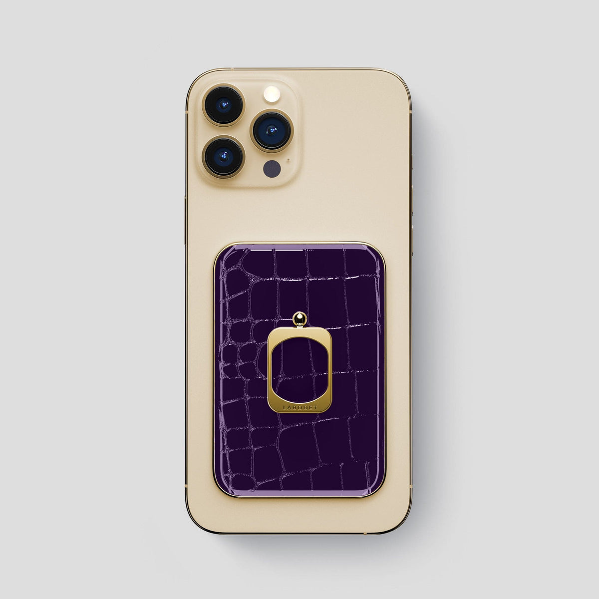 Purple MagSafe Ring iPhone 13 Pro Max with Gold Metal -2 | Purple-Gold