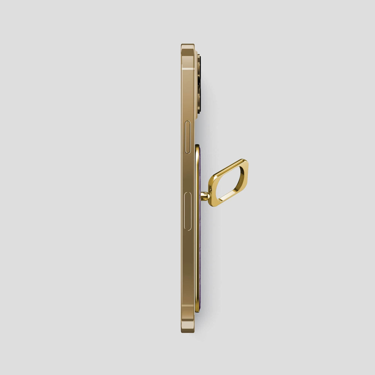 Purple MagSafe Ring iPhone 13 Pro Max with Gold Metal -3 | Purple-Gold