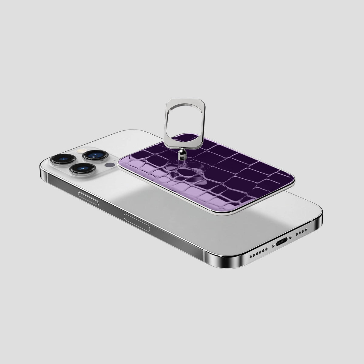 Purple MagSafe Ring iPhone 13 Pro Max with Steel Metal -4 | Purple-Steel