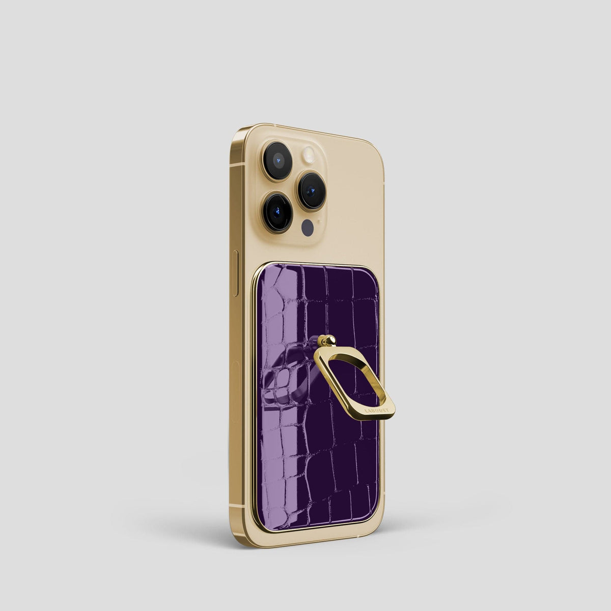Purple MagSafe Ring iPhone 13 Pro with Gold Metal -1 | Purple-Gold