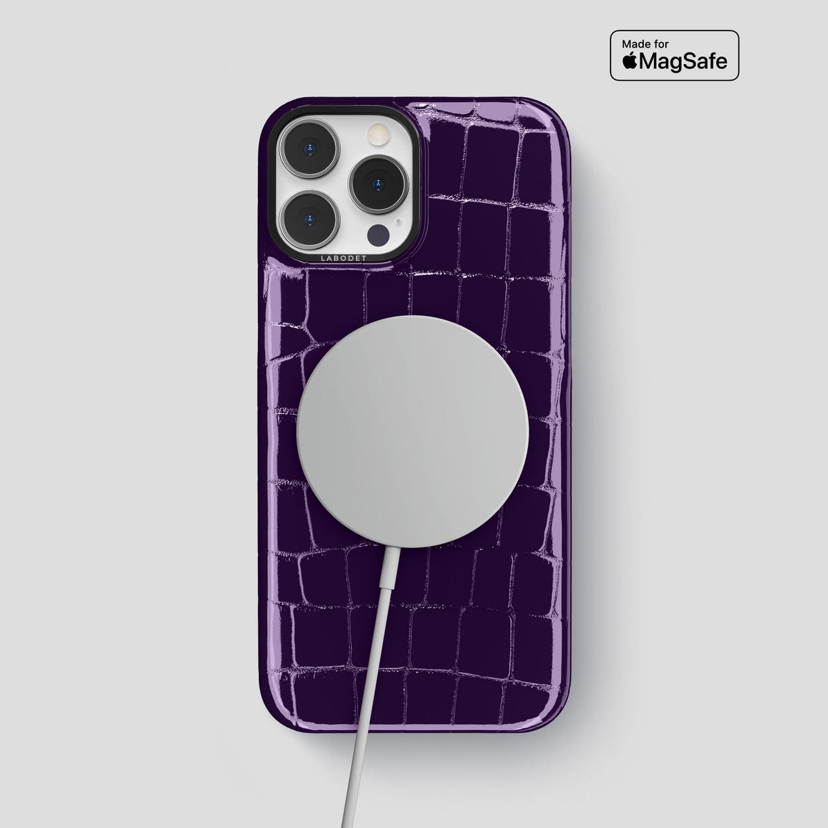 Purple iPhone 13 Pro Max Classic Case with Black Metal -5 | Purple-Black
