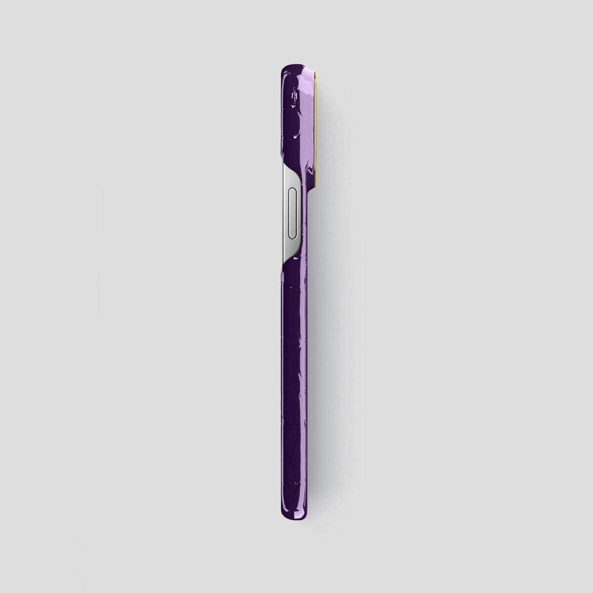 Purple iPhone 13 Pro Max Classic Case with Gold Metal -3 | Purple-Gold