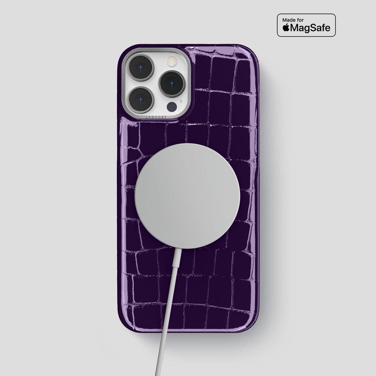Purple iPhone 13 Pro Max Classic Case with Steel Metal -5 | Purple-Steel