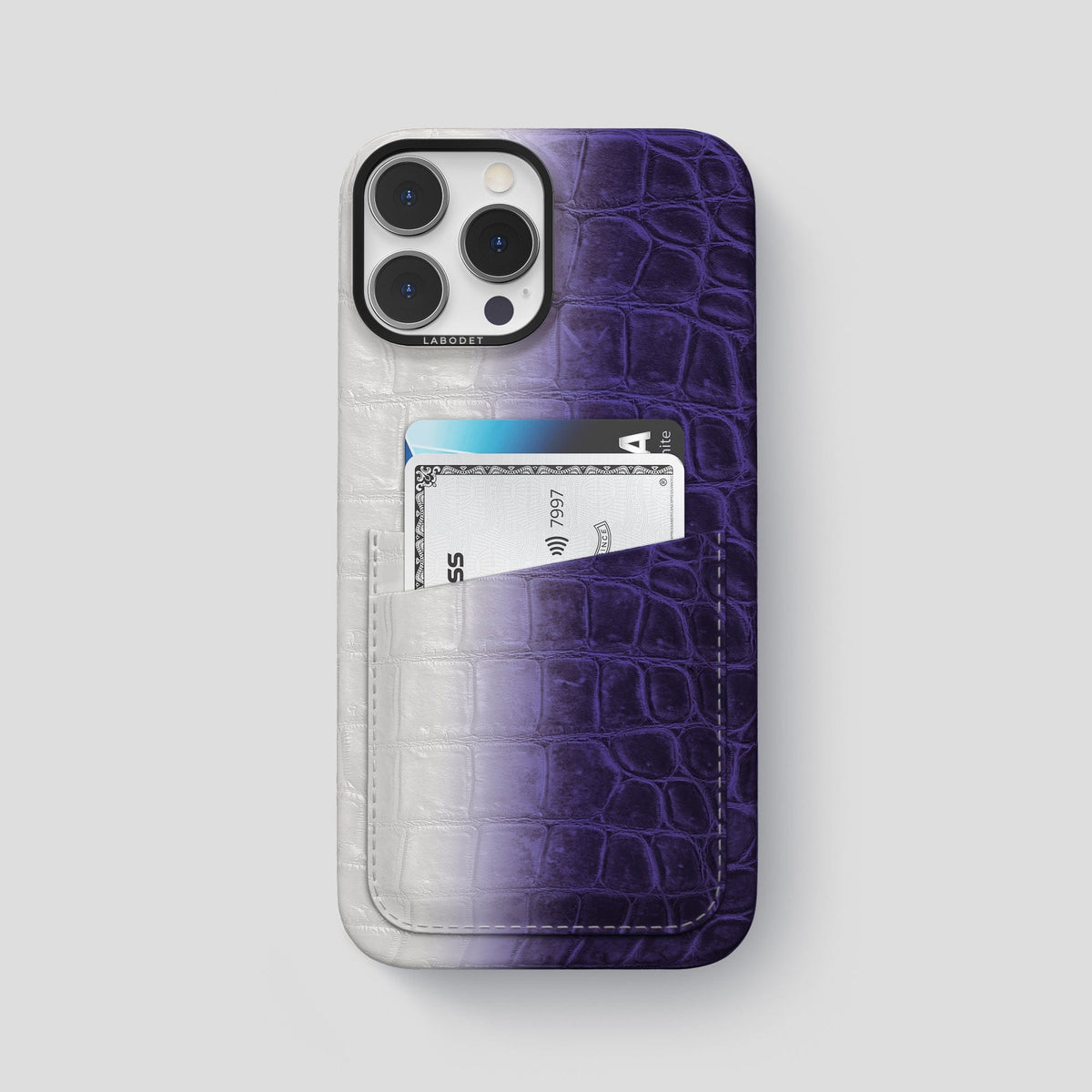 Purple iPhone 13 Pro Max Himalaya Card Case with Black Metal -1 | Purple-Black