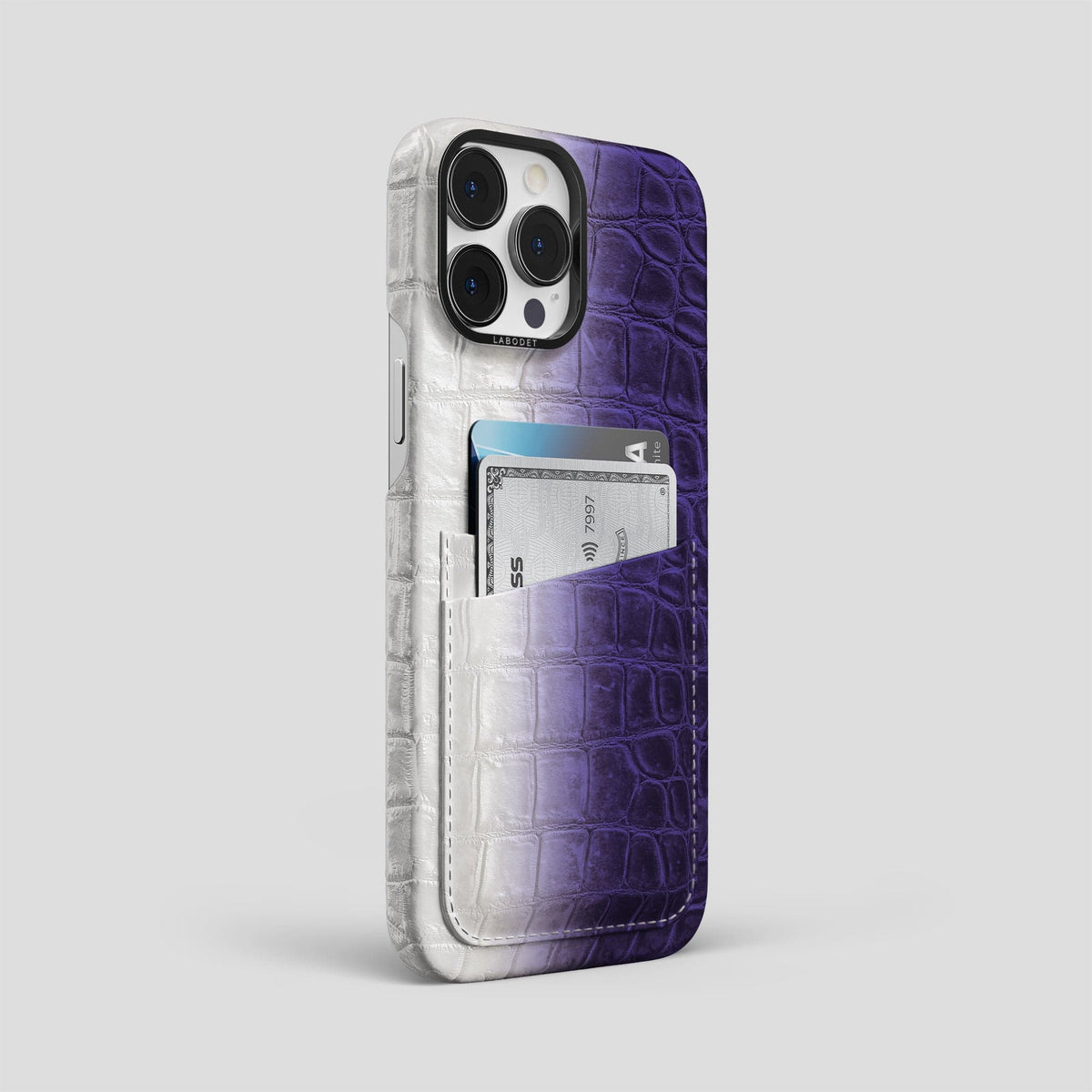 Purple iPhone 13 Pro Max Himalaya Card Case with Black Metal -2 | Purple-Black