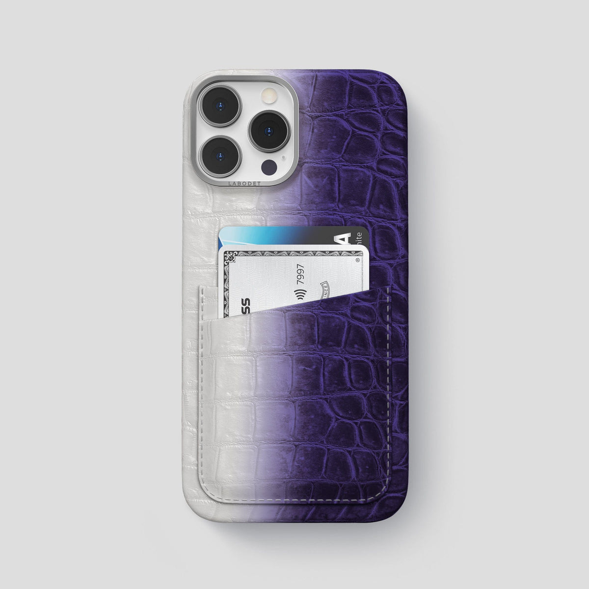 Purple iPhone 13 Pro Max Himalaya Card Case with Steel Metal -1 | Purple-Steel