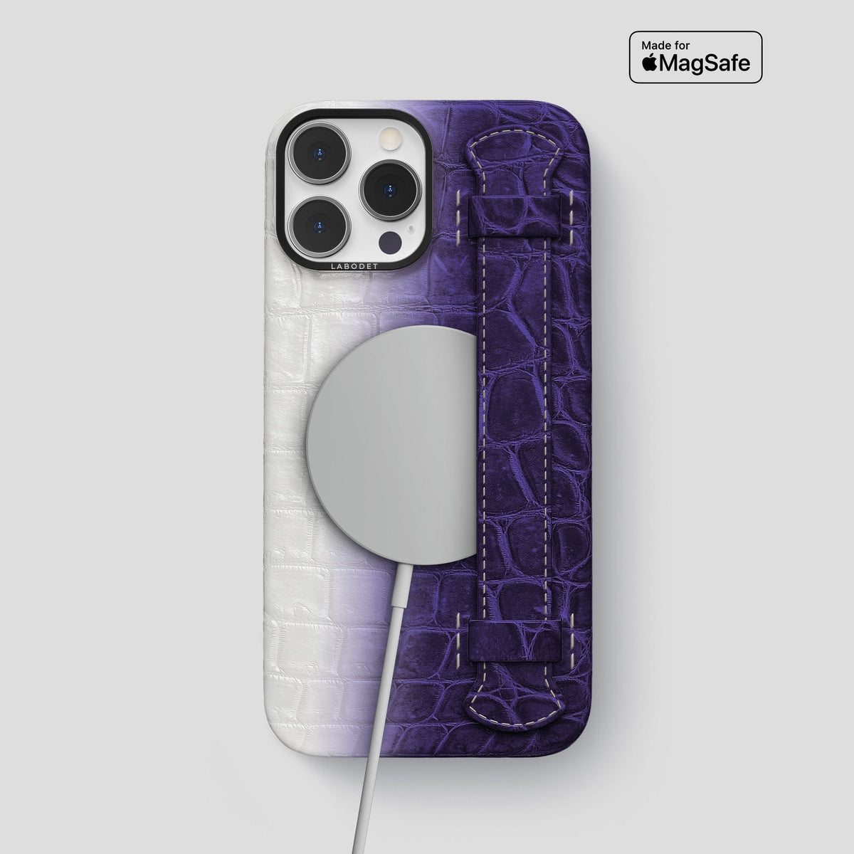 Purple iPhone 13 Pro Max Himalaya Strap Case with Black Metal -5 | Purple-Black