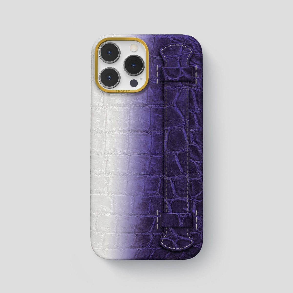 Purple iPhone 13 Pro Max Himalaya Strap Case with Gold Metal -1 | Purple-Gold