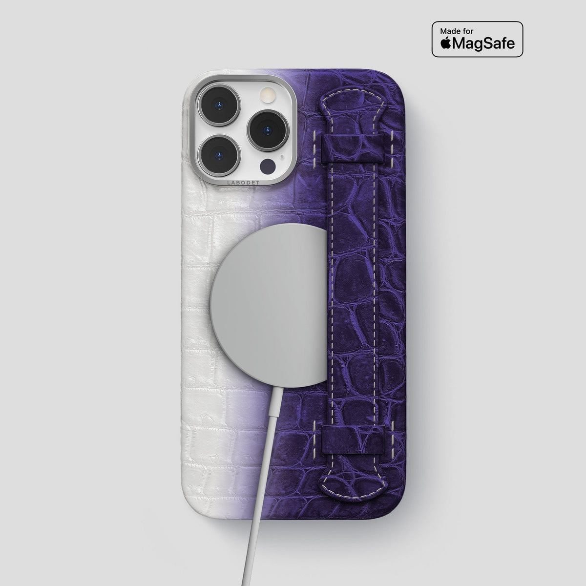 Purple iPhone 13 Pro Max Himalaya Strap Case with Steel Metal -5 | Purple-Steel