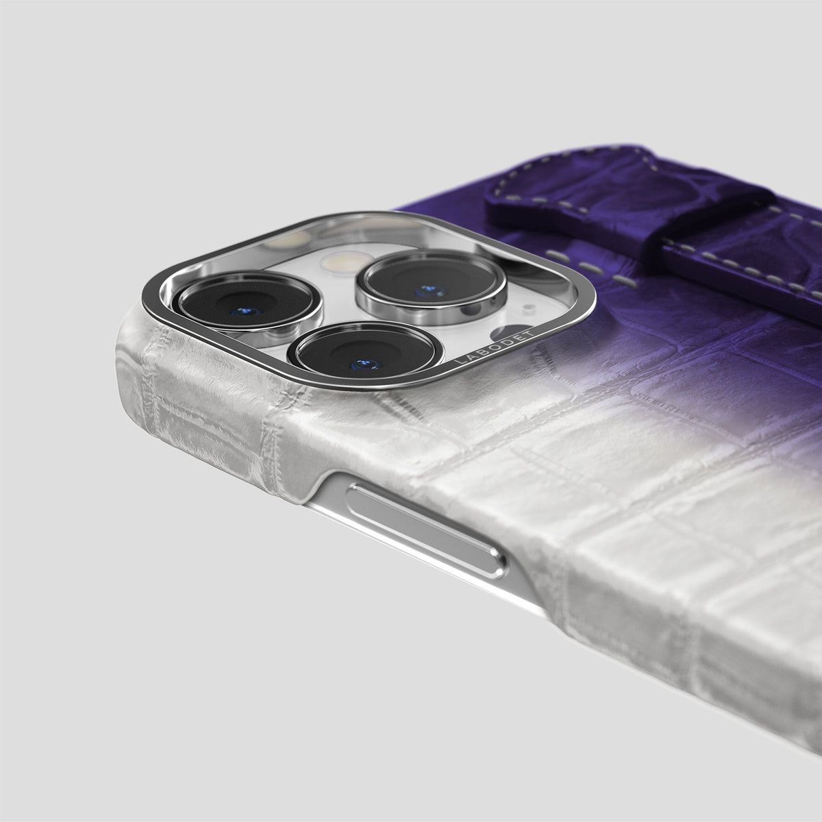 Purple iPhone 13 Pro Max Himalaya Strap Case with Steel Metal -6 | Purple-Steel