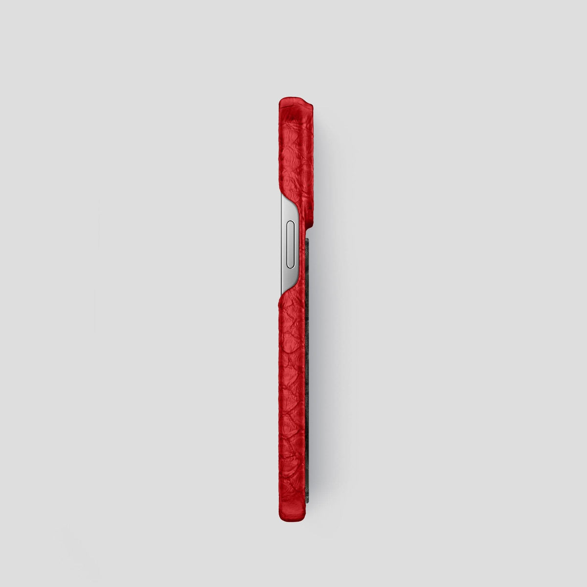 Red iPhone 13 Pro Classic Case Python with Steel Metal -3 | Red-Steel