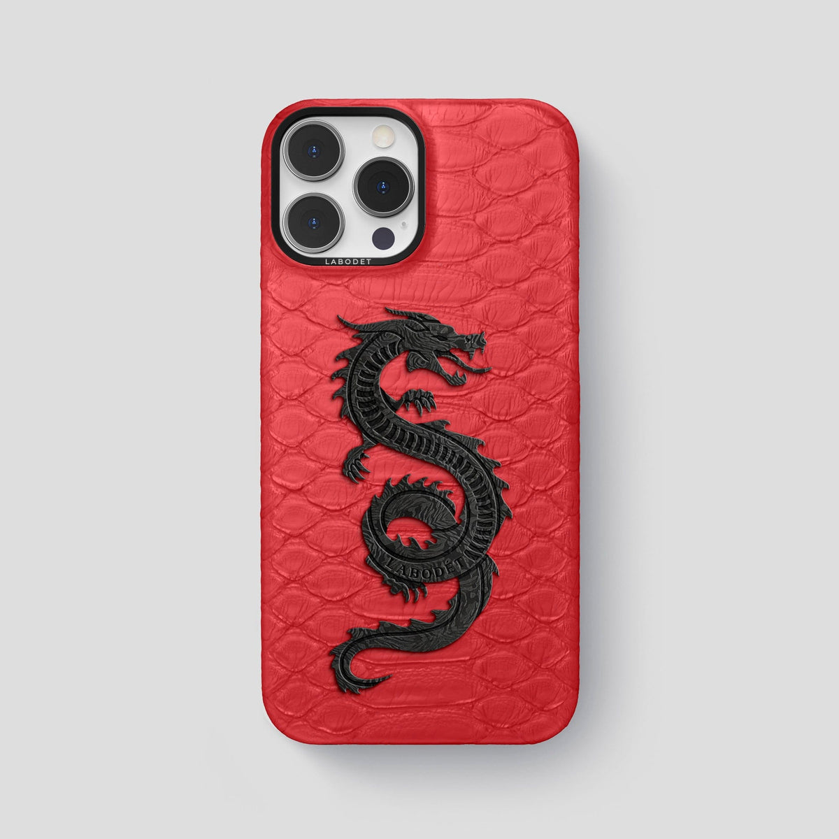 Red iPhone 13 Pro Max Classic Case Python with Black Metal -1 | Red-Black