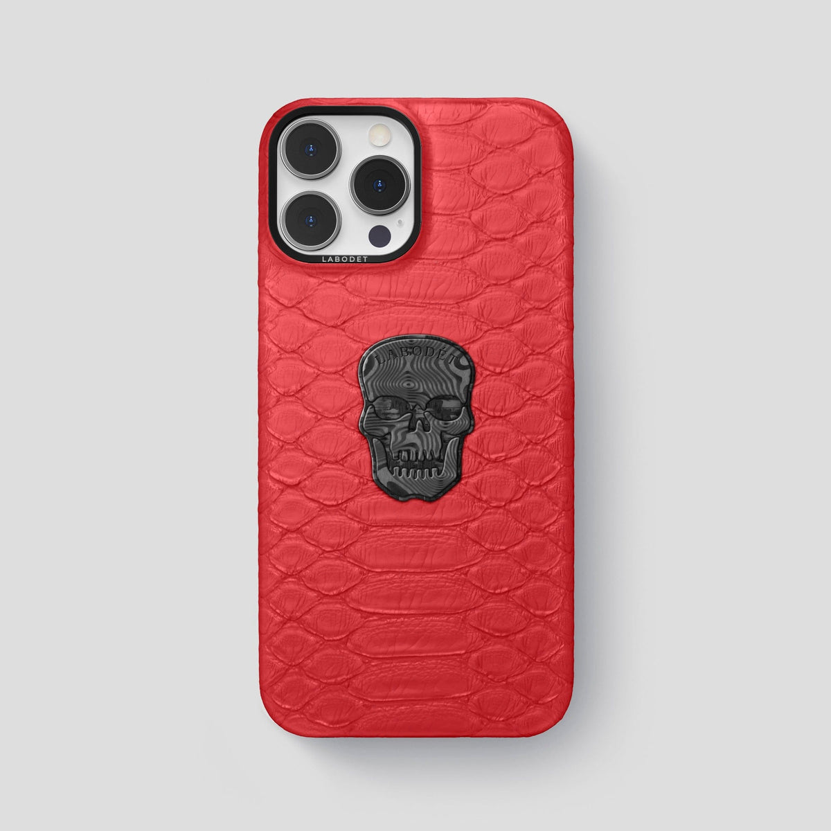 Red iPhone 13 Pro Max Classic Case Python with Black Metal -1 | Red-Black