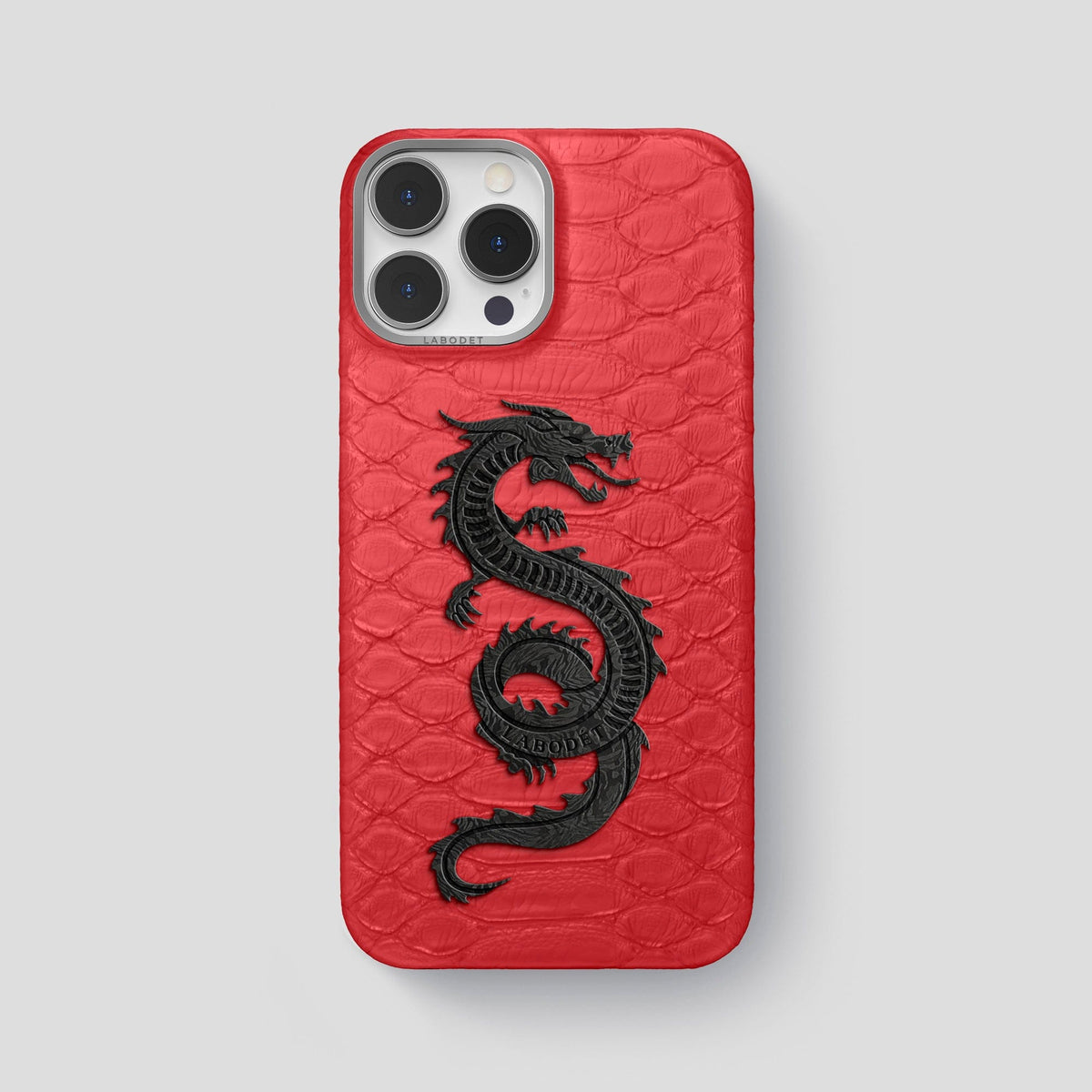 Red iPhone 13 Pro Max Classic Case Python with Steel Metal -1 | Red-Steel