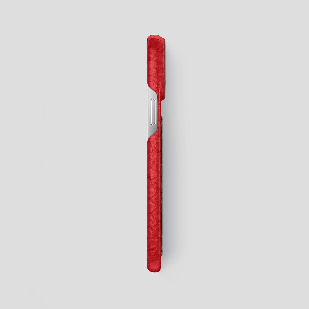 Red iPhone 13 Pro Max Classic Case Python with Steel Metal -3 | Red-Steel
